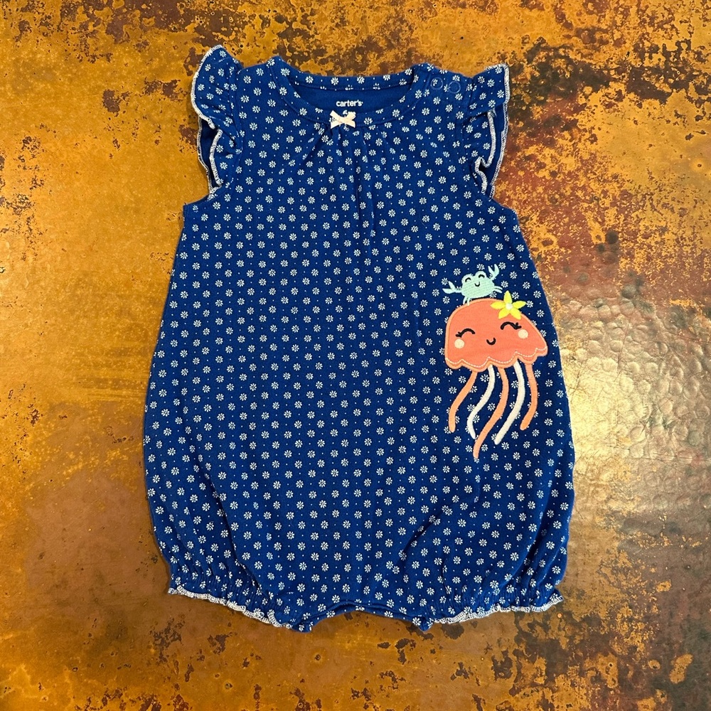 Jellyfish Romper with Polkadots